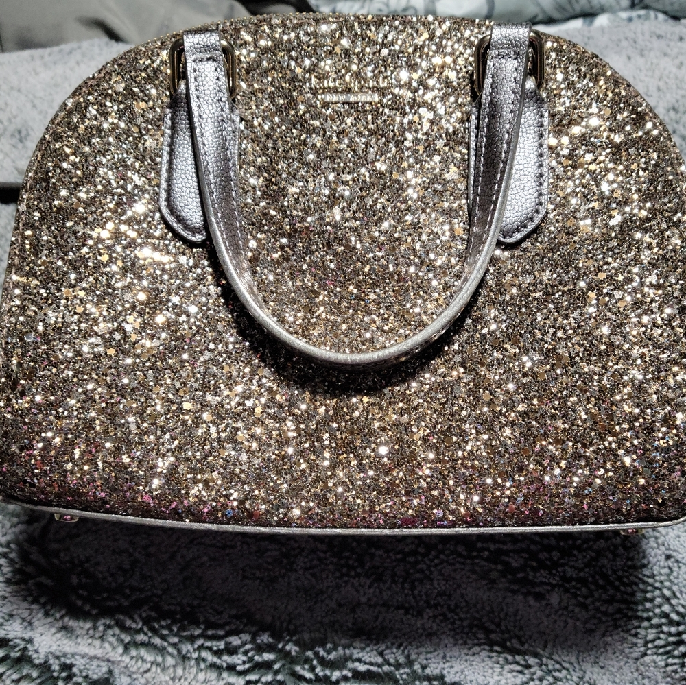 Glitter Kate Spade Crossbody Purse - Pewter